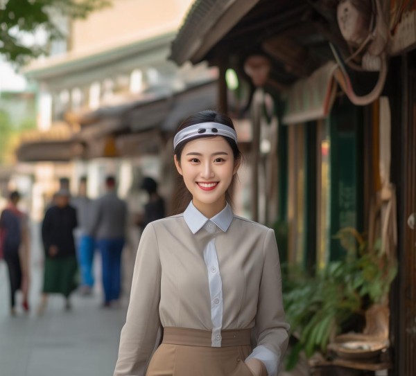 宁波人，用文明的礼仪服务好他人。